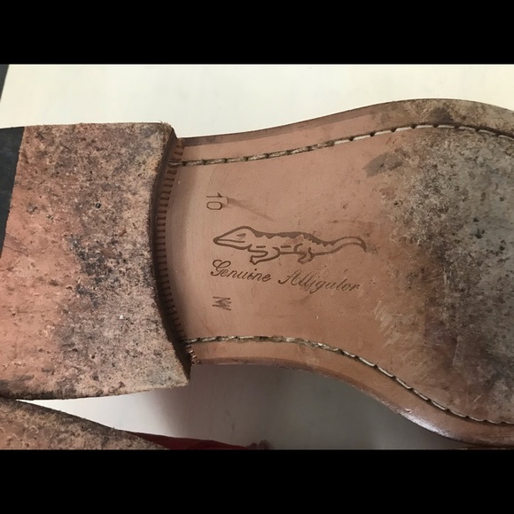 (SOLD)Mauri Italy Genuine Alligator/Ostrich Coral - Picture 5 of 6
